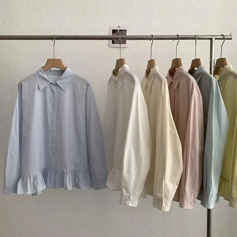 Ele из чистого хлопка, оверсайз, женский весенне-осенний новый стильный топ с отделкой Le, корейский стильный топ
Ele из чистого хлопка, оверсайз, женский весенне-осенний новый стильный топ с отделкой Le, корейский стильный топ