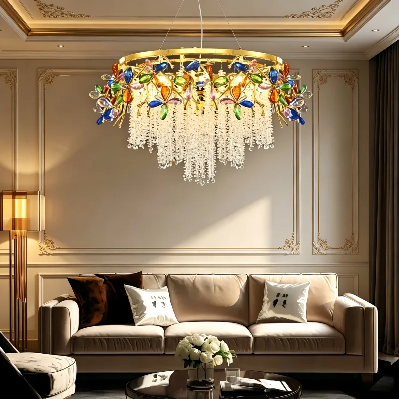 Minimalist Postmodern Colored Crystal Water Drop Glass Branch Chandelier Villa Dining Room Living Room Study Room Hotel Lighting
Minimalist Postmodern Colored Crystal Water Drop Glass Branch Chandelier Villa Dining Room Living Room Study Room Hotel Lighting