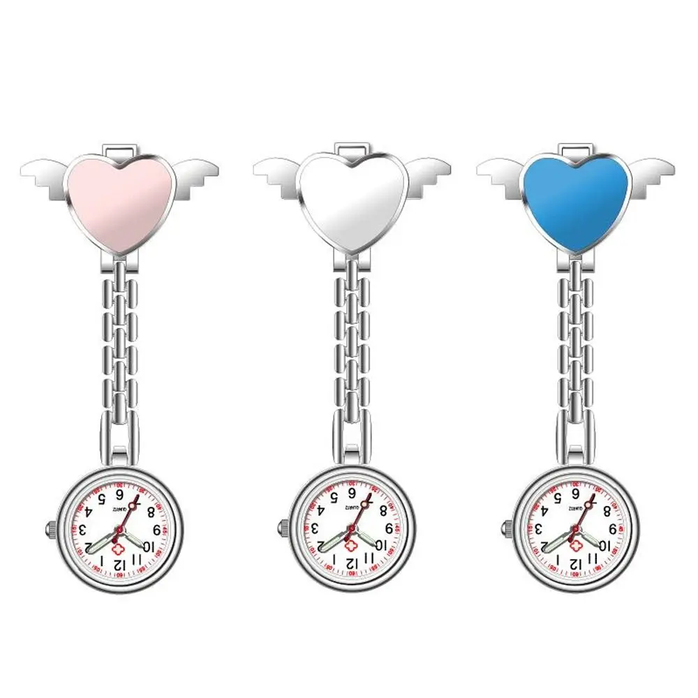 Portable Luminous Watches Wings Quartz Candy Color Nurse Clip Watches Hanging Watch Doctor Pocket Watches Love Chest Watch
Portable Luminous Watches Wings Quartz Candy Color Nurse Clip Watches Hanging Watch Doctor Pocket Watches Love Chest Watch