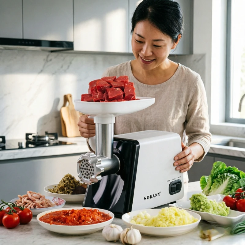 Small Electric Meat Grinder, Multi-Function Household Grinder, Detachable Parts Meat Processor, High-Power Kitchen Grinder
Small Electric Meat Grinder, Multi-Function Household Grinder, Detachable Parts Meat Processor, High-Power Kitchen Grinder