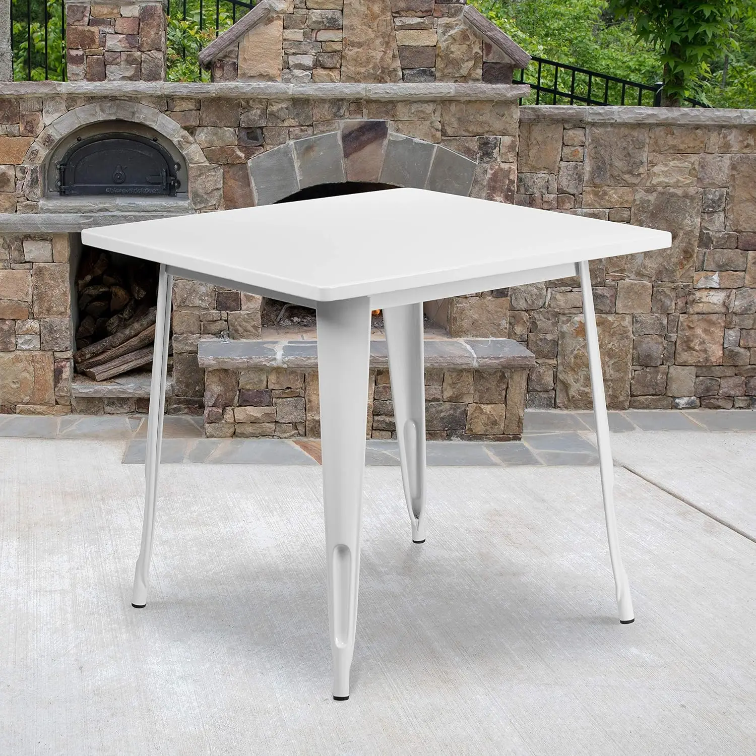 Commercial Grade 31.5" Square White Metal Indoor-Outdoor Table
Commercial Grade 31.5" Square White Metal Indoor-Outdoor Table