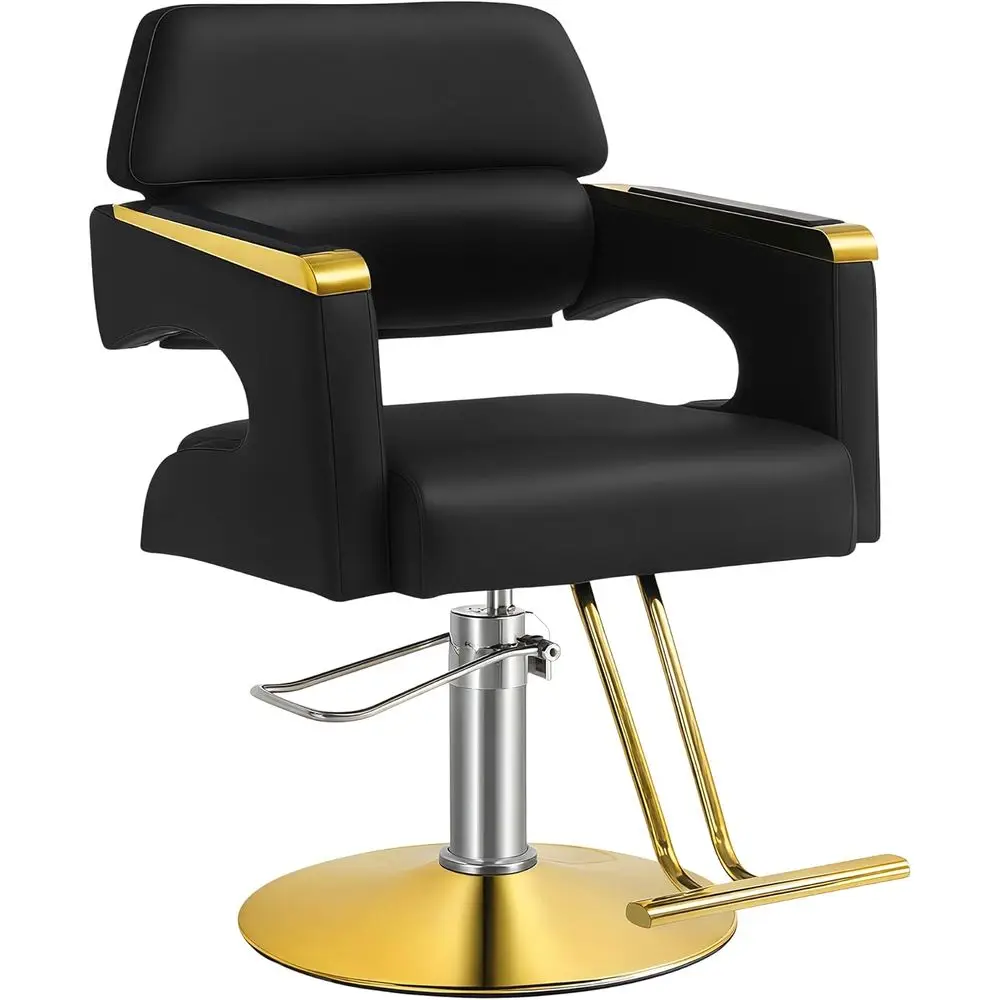 Professional Hydraulic Pump Styling Chair for Barber and Beauty Salons, Height Adjustable with Black Gold Hairdryer
Professional Hydraulic Pump Styling Chair for Barber and Beauty Salons, Height Adjustable with Black Gold Hairdryer
