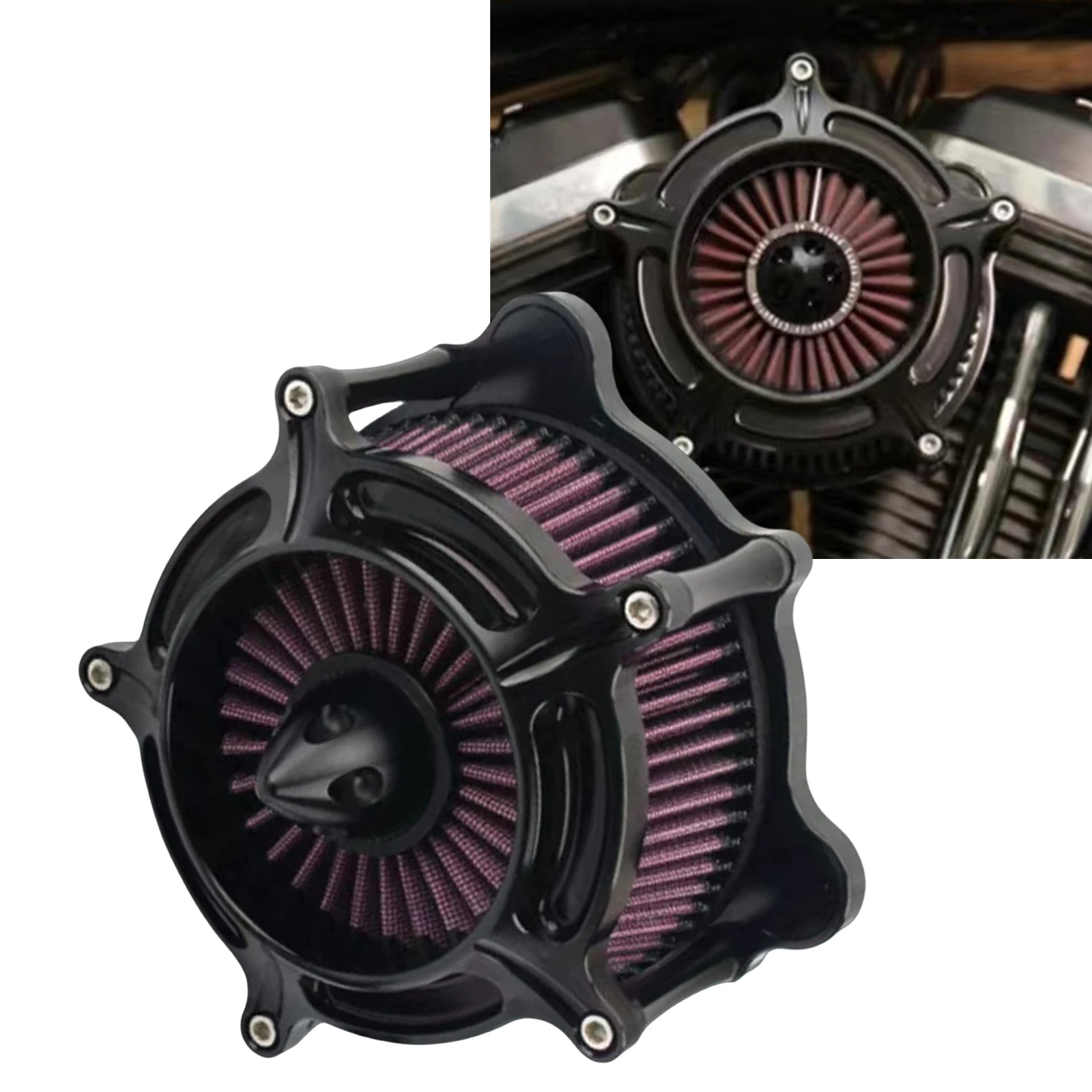 Motorcycle Turbine Air Cleaner Intake Filter For Harley Dyna FXDLS Softail Touring Trike 2008-2017
Motorcycle Turbine Air Cleaner Intake Filter For Harley Dyna FXDLS Softail Touring Trike 2008-2017
