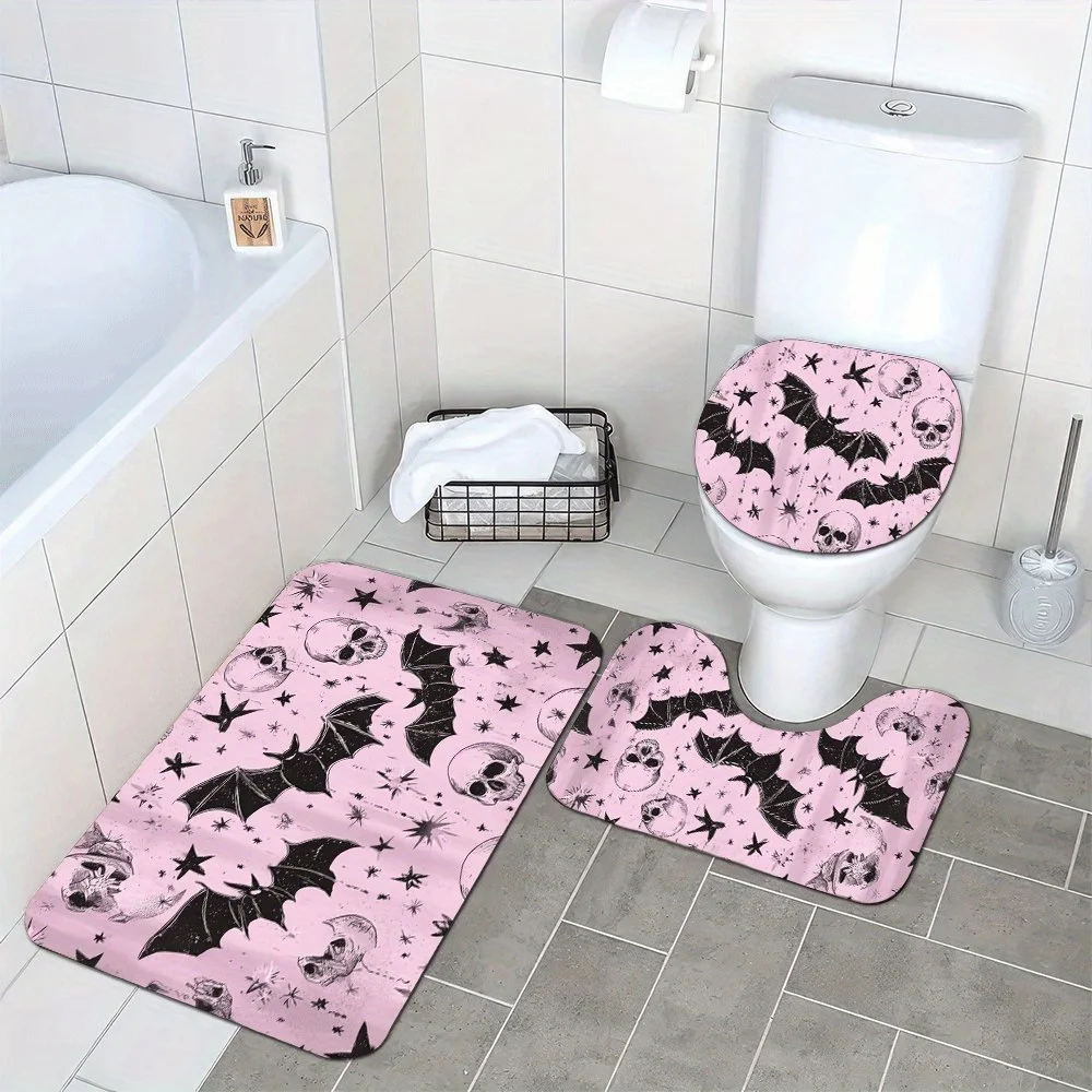 3pcs Soft & Absorbent Plush Bath Mats Non-Slip, Washable, Comfortable, Pastel Pink Goth Bat Pattern with Skul 387F38d9 Fe8c 44B7
3pcs Soft & Absorbent Plush Bath Mats Non-Slip, Washable, Comfortable, Pastel Pink Goth Bat Pattern with Skul 387F38d9 Fe8c 44B7