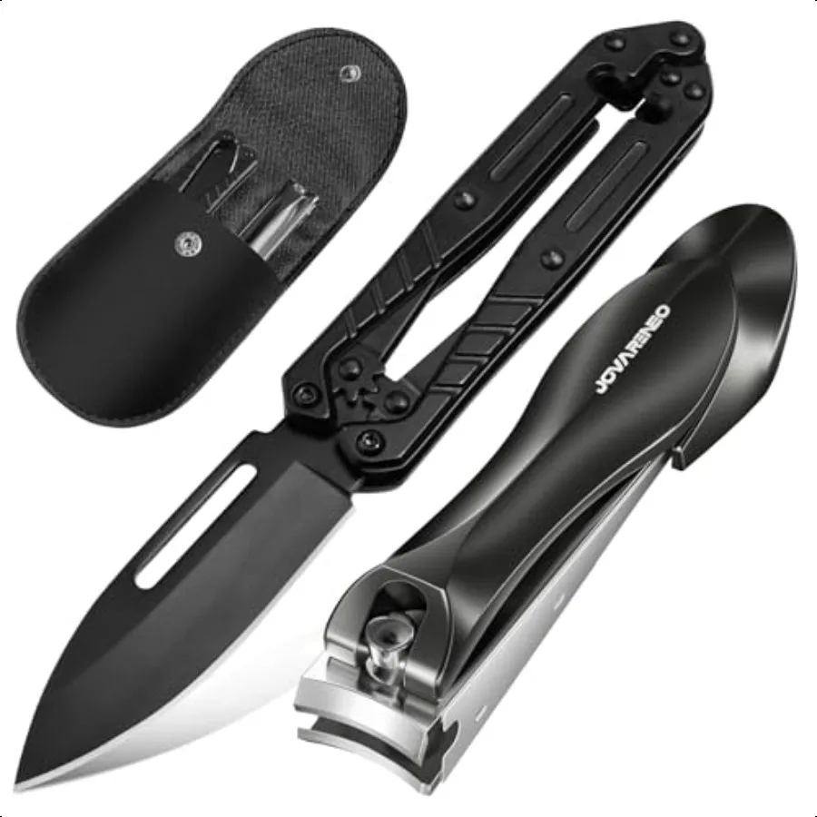 EDC Pocket Knife and Nail Clipper Set Premium Stainl Steel Folding Mini Knife and Fingernail and Toenail Clipper Cutters with L
EDC Pocket Knife and Nail Clipper Set Premium Stainl Steel Folding Mini Knife and Fingernail and Toenail Clipper Cutters with L