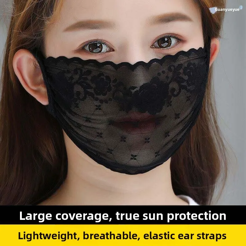 Breathable Lace Mask Thin Outdoor Fashionable Women's Summer Lightweight Non-Woven Fabric Single Layer Sunscreen Mask
Breathable Lace Mask Thin Outdoor Fashionable Women's Summer Lightweight Non-Woven Fabric Single Layer Sunscreen Mask