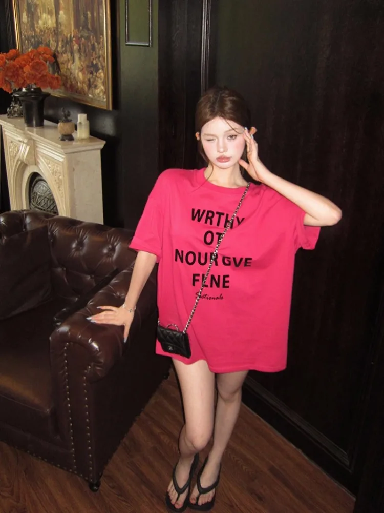 American Letter Short Sleeve T-Shirt Women Summer Thin Loose Design Casual Half Sleeve round Neck Print Top Street Style Loos...
American Letter Short Sleeve T-Shirt Women Summer Thin Loose Design Casual Half Sleeve round Neck Print Top Street Style Loos...
