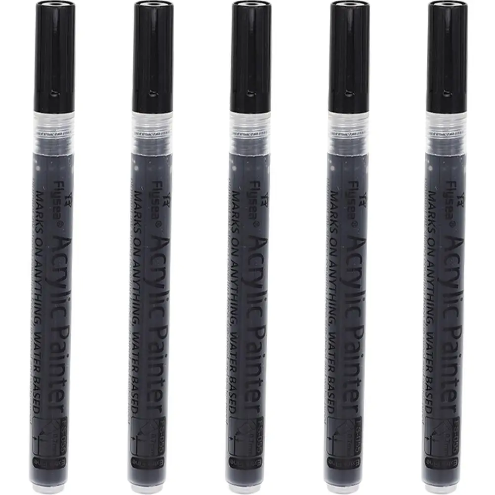5 Pcs Acrylic Paint Markers Marker Fine Tip Black Paint Pens Refillable Drawing Tools Supplies
5 Pcs Acrylic Paint Markers Marker Fine Tip Black Paint Pens Refillable Drawing Tools Supplies