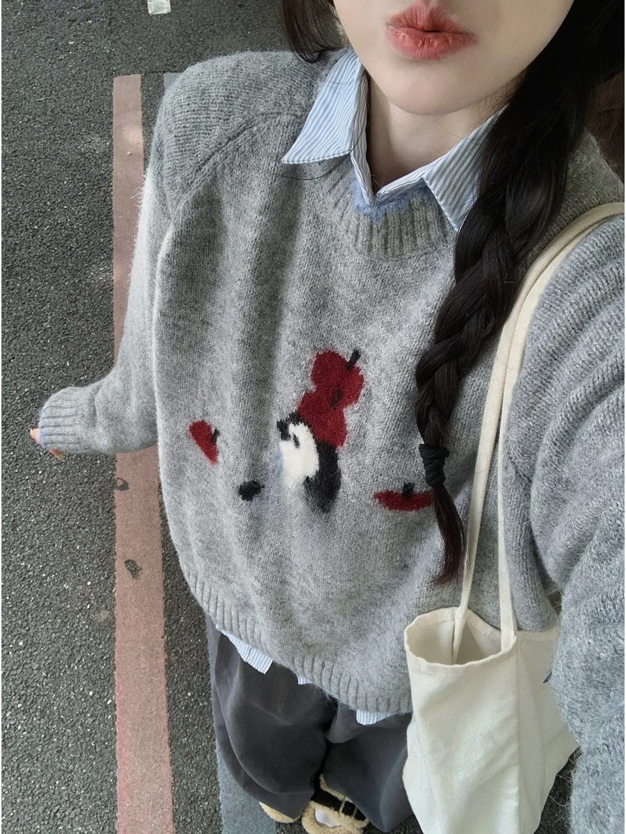 Women's Loose Knitted round Ne Sweater Faionable Versatile Winter Pullover Penguin Pattern Design Comfortable Slimming Sle
Women's Loose Knitted round Ne Sweater Faionable Versatile Winter Pullover Penguin Pattern Design Comfortable Slimming Sle