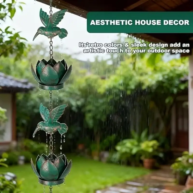 Rain Chain Hummingbird Decoration Rain Chain for Outdoor Home Garden Decoration Replacement
Rain Chain Hummingbird Decoration Rain Chain for Outdoor Home Garden Decoration Replacement