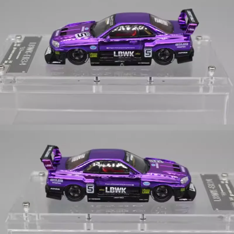 SW Сплав масштаба 1:64 LBWK-ER34 R34 GT-R ширококорпусный фиолетовый модель спортивного автомобиля Статическая коллекция Украшенный сувенирный подарок Хобби и игрушки 
SW Сплав масштаба 1:64 LBWK-ER34 R34 GT-R ширококорпусный фиолетовый модель спортивного автомобиля Статическая коллекция Украшенный сувенирный подарок Хобби и игрушки