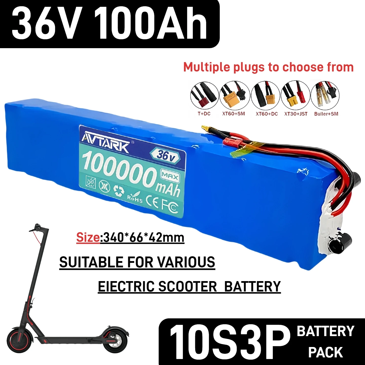 Original 10S3P 36V 100000mAh Battery, for Xiaomi electric scooter balance vehicles Special Battery Pack, 100000mAh Longer life
Original 10S3P 36V 100000mAh Battery, for Xiaomi electric scooter balance vehicles Special Battery Pack, 100000mAh Longer life