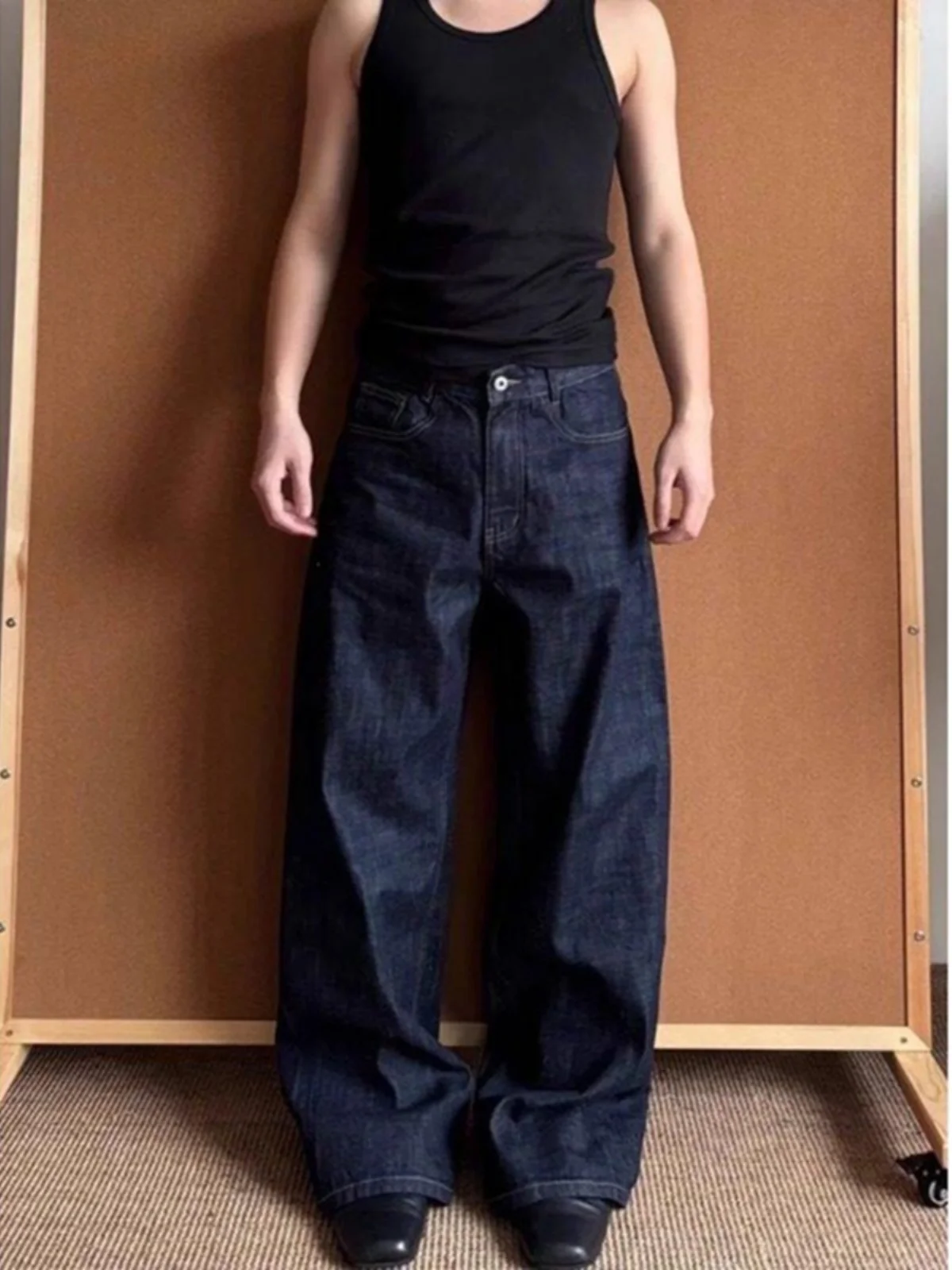 Retro American Denim Blue A-Line Men's Jeans Autumn Winter CleanFit Original Jeans Straight Loose Wide Leg Pants
Retro American Denim Blue A-Line Men's Jeans Autumn Winter CleanFit Original Jeans Straight Loose Wide Leg Pants