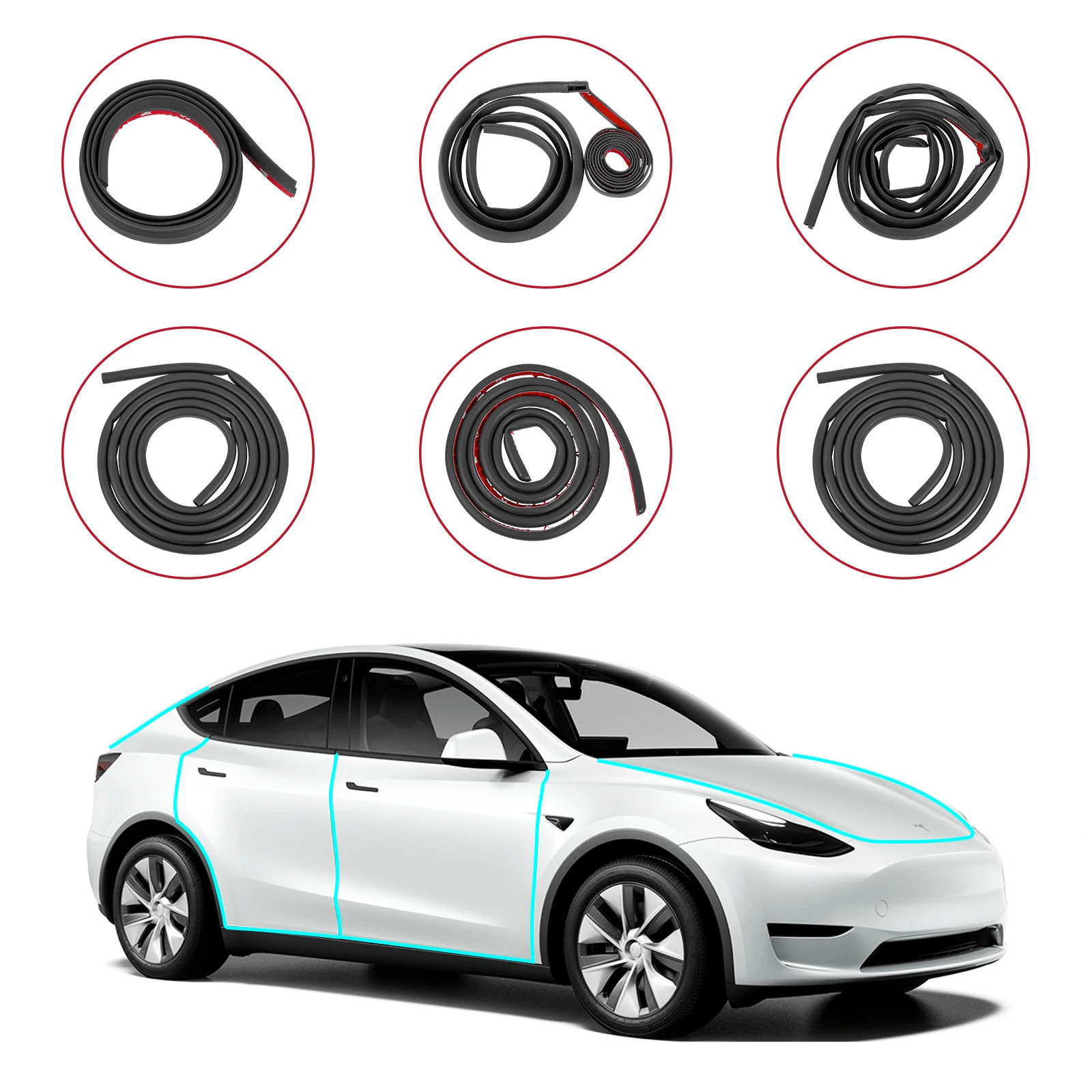 Weather Strip Rubber Seal Protector Guard Strip for Tesla Model Y Accessories 2020-2025 (Not Fit 2025 New Model Y Juniper)
Weather Strip Rubber Seal Protector Guard Strip for Tesla Model Y Accessories 2020-2025 (Not Fit 2025 New Model Y Juniper)