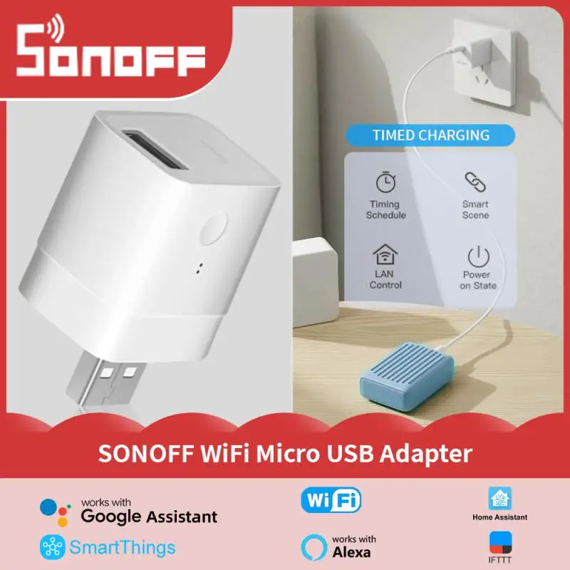 SONOFF Micro 5V USB Smart WiFi адаптер Беспроводной переключатель Гибкий и портативный пульт дистанционного управления через приложение EWeLink Alexa smartthings
SONOFF Micro 5V USB Smart WiFi адаптер Беспроводной переключатель Гибкий и портативный пульт дистанционного управления через приложение EWeLink Alexa smartthings