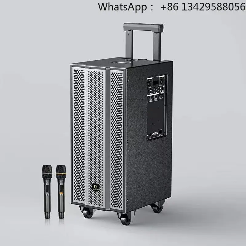 Outdoor Portable Wooden Speaker High-power Compact Size Sound Card Live Streaming Audio System