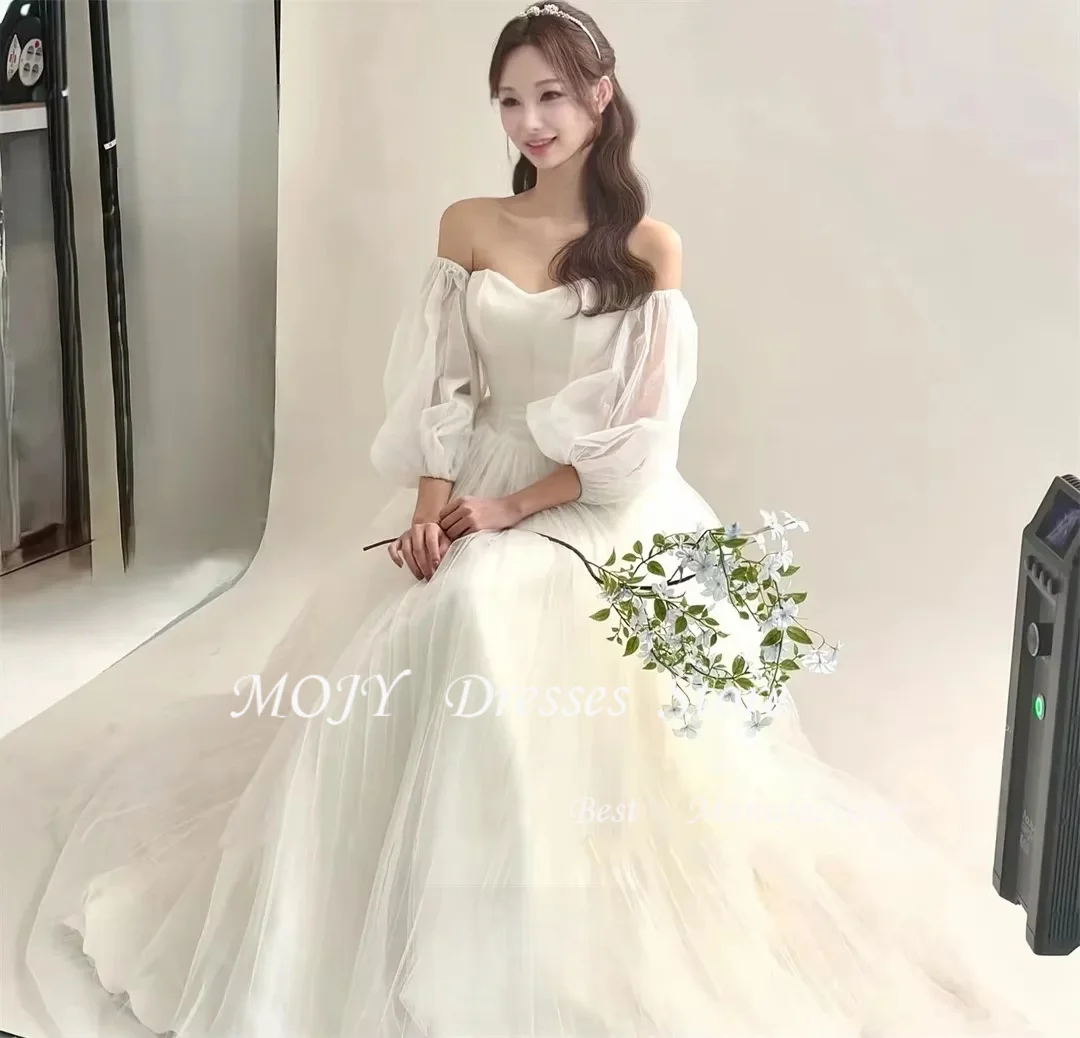 Mojy Princess A Line Korean Self-Wedding Dresses Photo Shoot Customized Off the Shoulder Elegant Bridal Gown Corset Back
Mojy Princess A Line Korean Self-Wedding Dresses Photo Shoot Customized Off the Shoulder Elegant Bridal Gown Corset Back