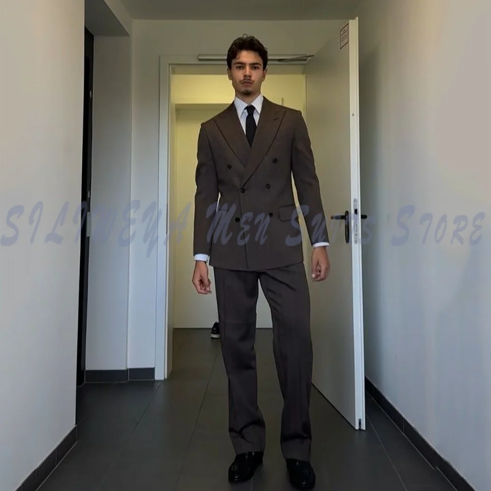 Fashion Men Suits Double Breasted Notch Lapel Business Casual 2 Piece Jacket Pants Male Custom Made Full Set Costume Homme
Fashion Men Suits Double Breasted Notch Lapel Business Casual 2 Piece Jacket Pants Male Custom Made Full Set Costume Homme