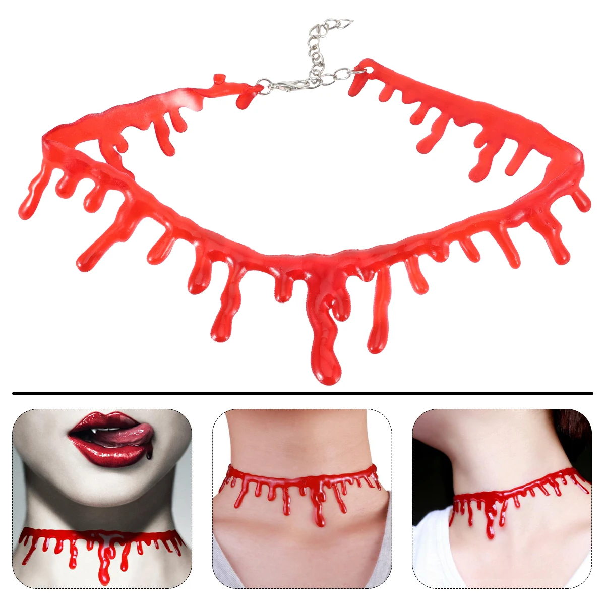 3 Pcs Bloodstained Necklace Spooky Jewelry Halloween Party Props Bloody Decoration Plastic Horror
3 Pcs Bloodstained Necklace Spooky Jewelry Halloween Party Props Bloody Decoration Plastic Horror