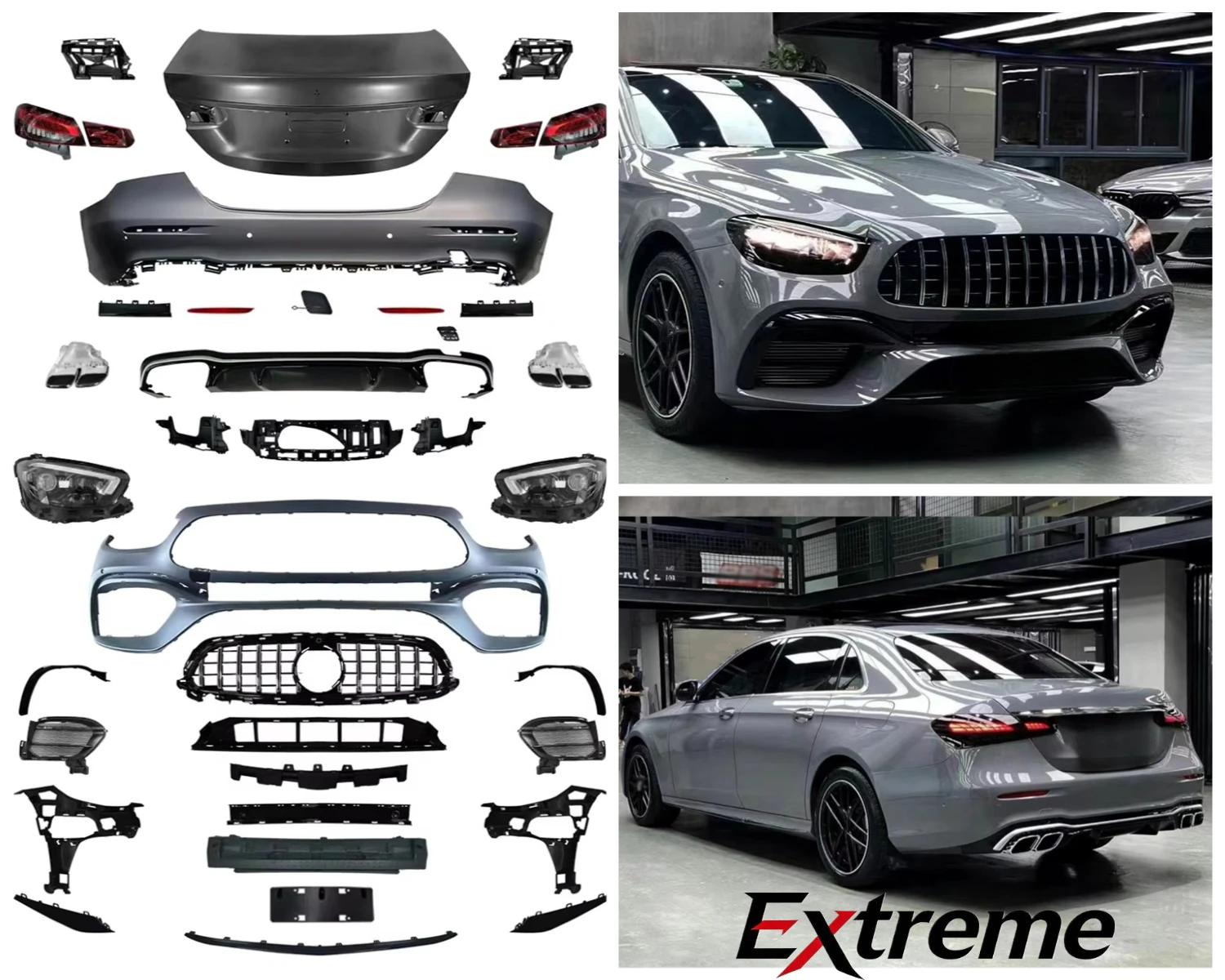 Body Kits Contain Grille Bumpers for Mercedes Benz E Class W213 2016-2020 Conversion to Maybach Model.
Body Kits Contain Grille Bumpers for Mercedes Benz E Class W213 2016-2020 Conversion to Maybach Model.