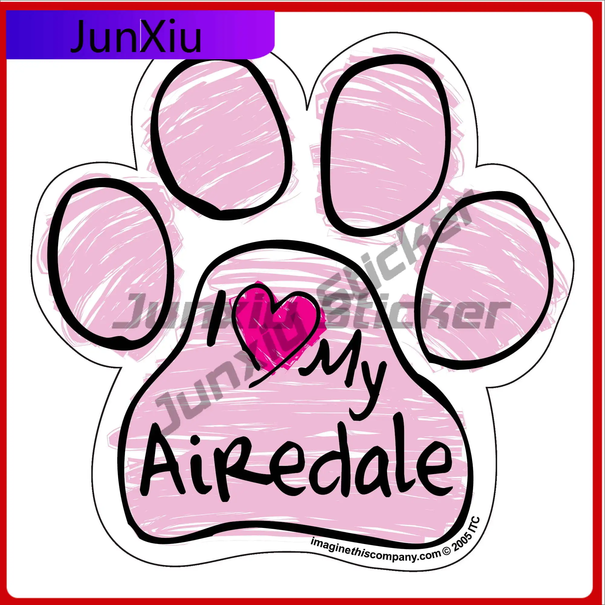 Airedale Pink Scribble Paw Funny Car Laptop Window Motor Home Motor Home Vinyl Walls Decoration Trendy Cute Cool Cute Trendy
Airedale Pink Scribble Paw Funny Car Laptop Window Motor Home Motor Home Vinyl Walls Decoration Trendy Cute Cool Cute Trendy