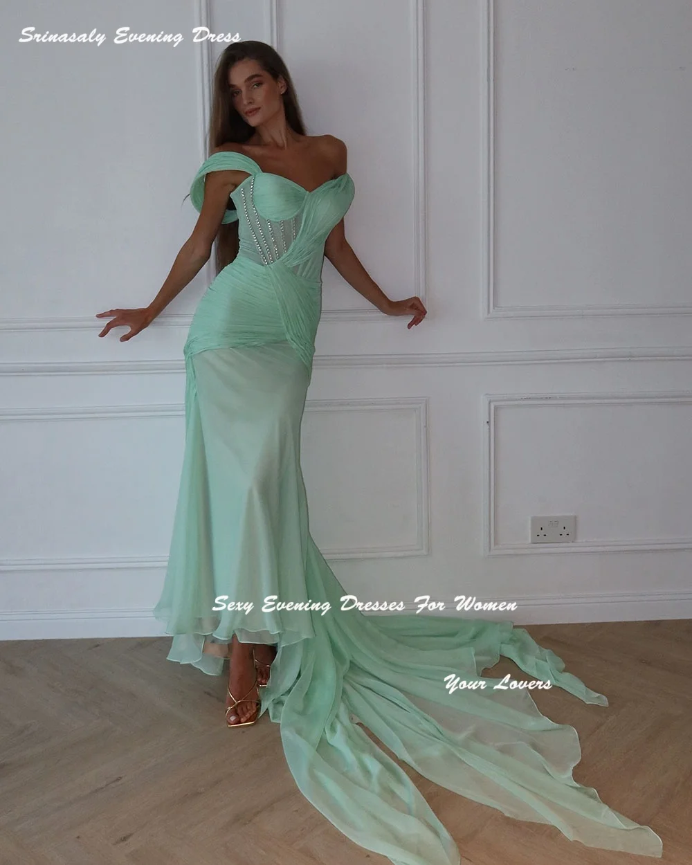 Off Shoulder Customized Prom Dresses 2025 Crystal-embellished Floor-length Tulle Mermaid Evening Dress Corset Cocktail Gowns
Off Shoulder Customized Prom Dresses 2025 Crystal-embellished Floor-length Tulle Mermaid Evening Dress Corset Cocktail Gowns