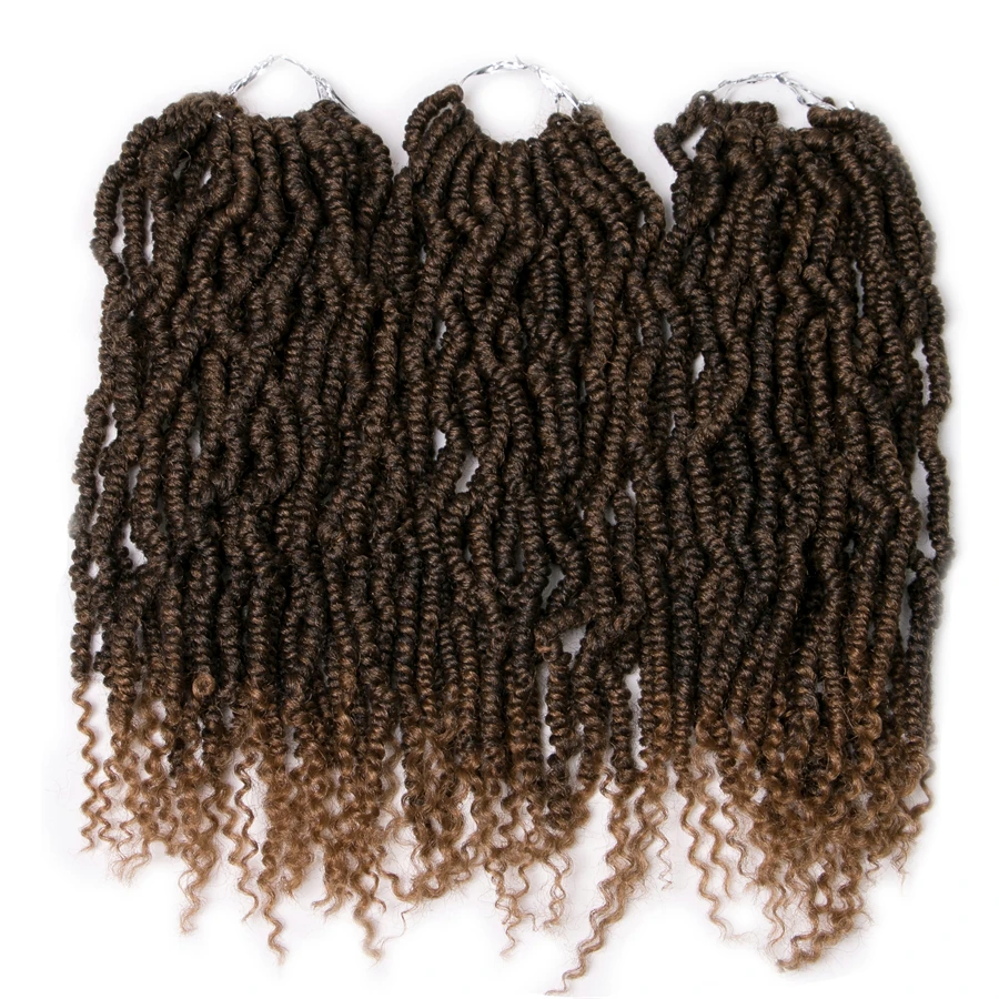 Synthetic Black Ombre Light Brown Spring Twist Culry Kinky Crochet Braid Hair Extensions 12 inch Braiding Hair Twist
Synthetic Black Ombre Light Brown Spring Twist Culry Kinky Crochet Braid Hair Extensions 12 inch Braiding Hair Twist