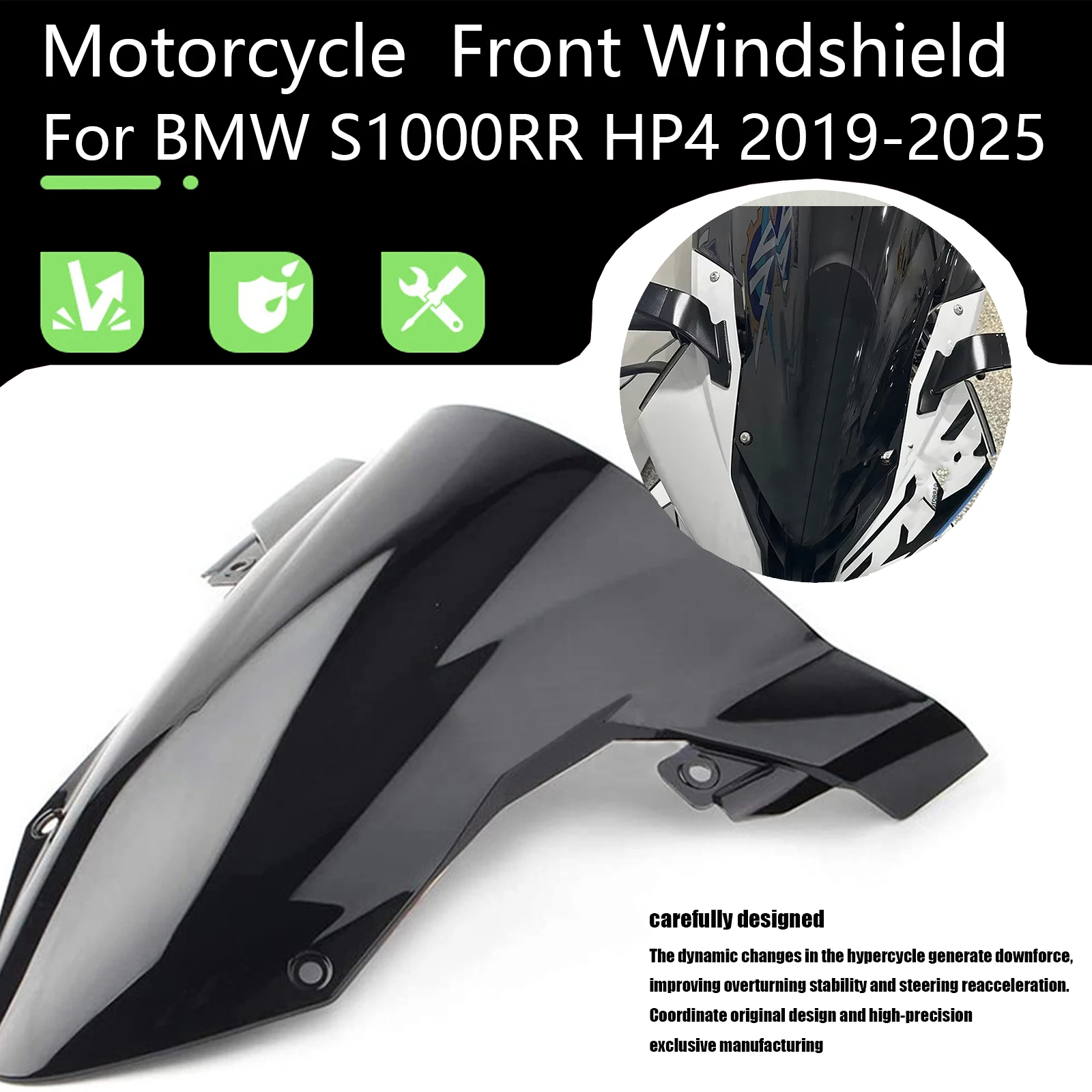 Motorcycle Front Windshield High Quality Glass Fit For BMW S1000RR HP4 2019 2020 2021 2022 2023 2024 2025
Motorcycle Front Windshield High Quality Glass Fit For BMW S1000RR HP4 2019 2020 2021 2022 2023 2024 2025