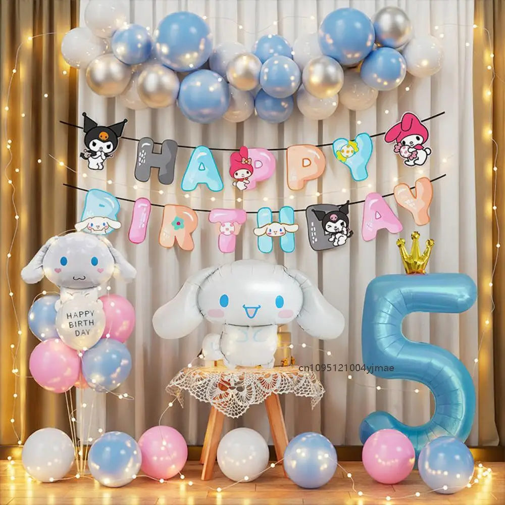 Sanrio Cinnamoroll украшение для дня рождения Hello Kitty Melody мультфильм для девочек и мальчиков атмосфера воздушный шар костюм вечерние украшения сцена 
Sanrio Cinnamoroll украшение для дня рождения Hello Kitty Melody мультфильм для девочек и мальчиков атмосфера воздушный шар костюм вечерние украшения сцена