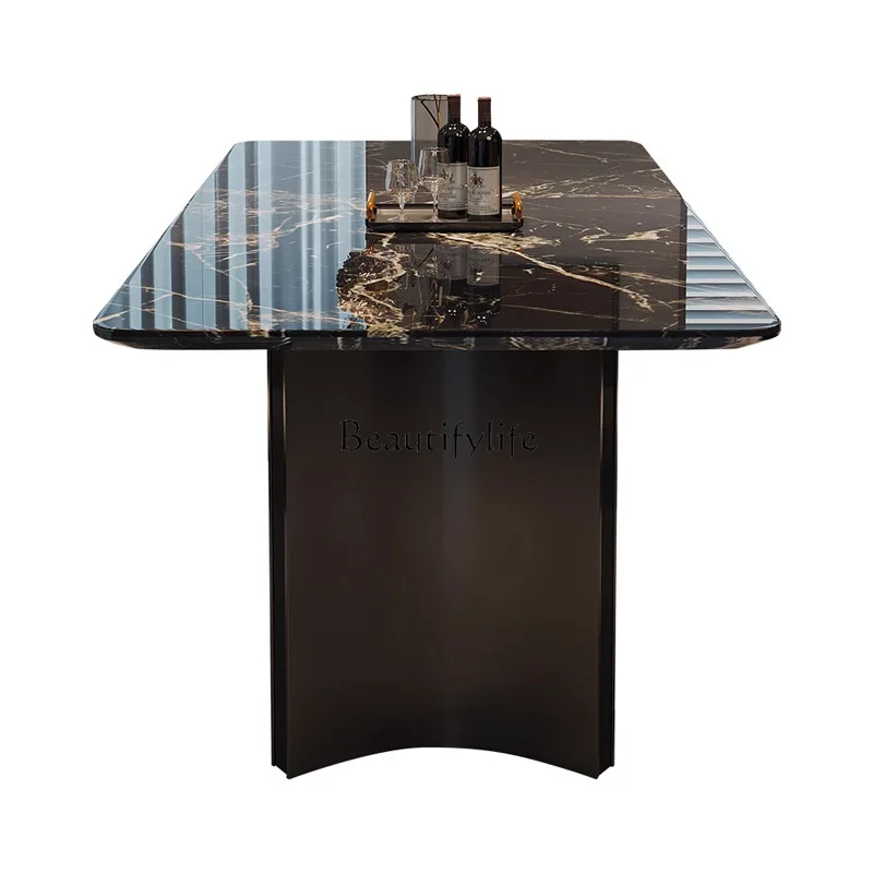 Light luxury marble dining table Italian minimalist rectangular, high-end dining table
Light luxury marble dining table Italian minimalist rectangular, high-end dining table