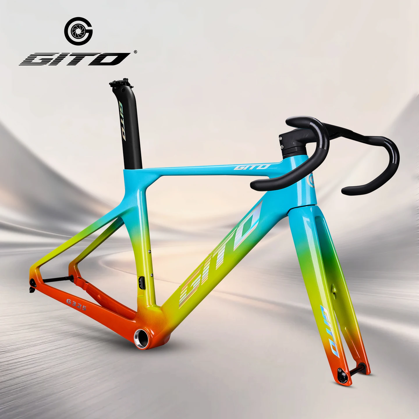 GITO Carbon Fiber Road Bike Frame for Racing Bicycles Lightweight Cycling Equipment regular Toray T800 Flat Mount Disc Brake
GITO Carbon Fiber Road Bike Frame for Racing Bicycles Lightweight Cycling Equipment regular Toray T800 Flat Mount Disc Brake