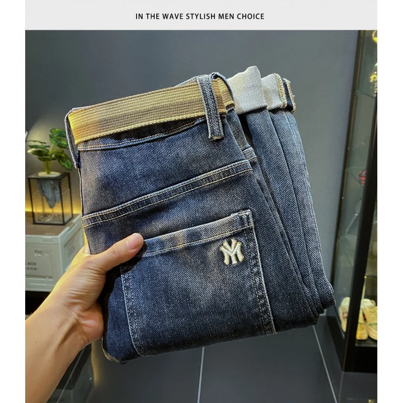 High quality light luxury jeans men's fashion embroidery micro loose elastic slim-fitting ankle-tied casual 2024 new long pants
High quality light luxury jeans men's fashion embroidery micro loose elastic slim-fitting ankle-tied casual 2024 new long pants