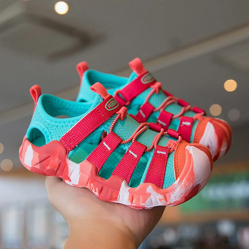 Summer New Baby Camouflage Sandals Boys Sports Sandals With Toe Protection Non-slip Girls Fashion Candy Color Hollow Beach Shoes
Summer New Baby Camouflage Sandals Boys Sports Sandals With Toe Protection Non-slip Girls Fashion Candy Color Hollow Beach Shoes
