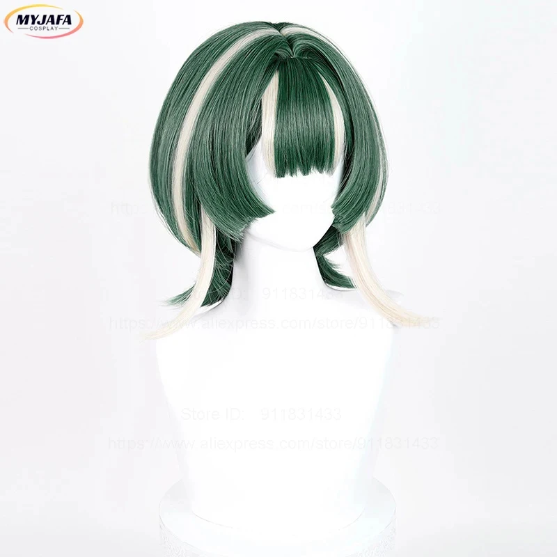 High Quality Guita Hebby Fantasia Cosplay Wig 30cm Short Green White Mixed Heat Resistant Synthetic Hair Anime Wigs + e;5'b\7/m'
High Quality Guita Hebby Fantasia Cosplay Wig 30cm Short Green White Mixed Heat Resistant Synthetic Hair Anime Wigs + e;5'b\7/m'