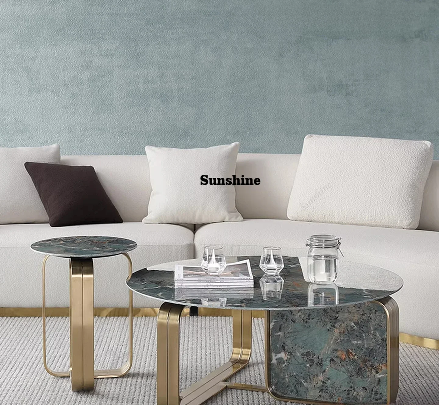 Nordic light luxury rock slab coffee table household small apartment round minimalist marble coffee table FT
Nordic light luxury rock slab coffee table household small apartment round minimalist marble coffee table FT