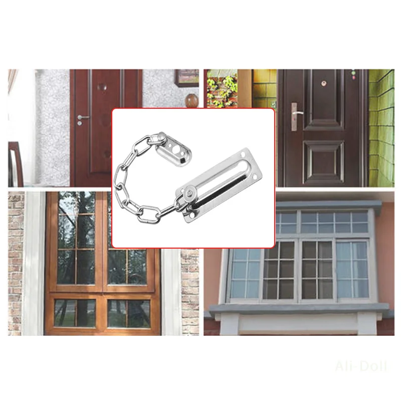 Stainless Steel Anti-Theft Door Chain Lock - High-Security Restrictor for Hotels & Homes
Stainless Steel Anti-Theft Door Chain Lock - High-Security Restrictor for Hotels & Homes