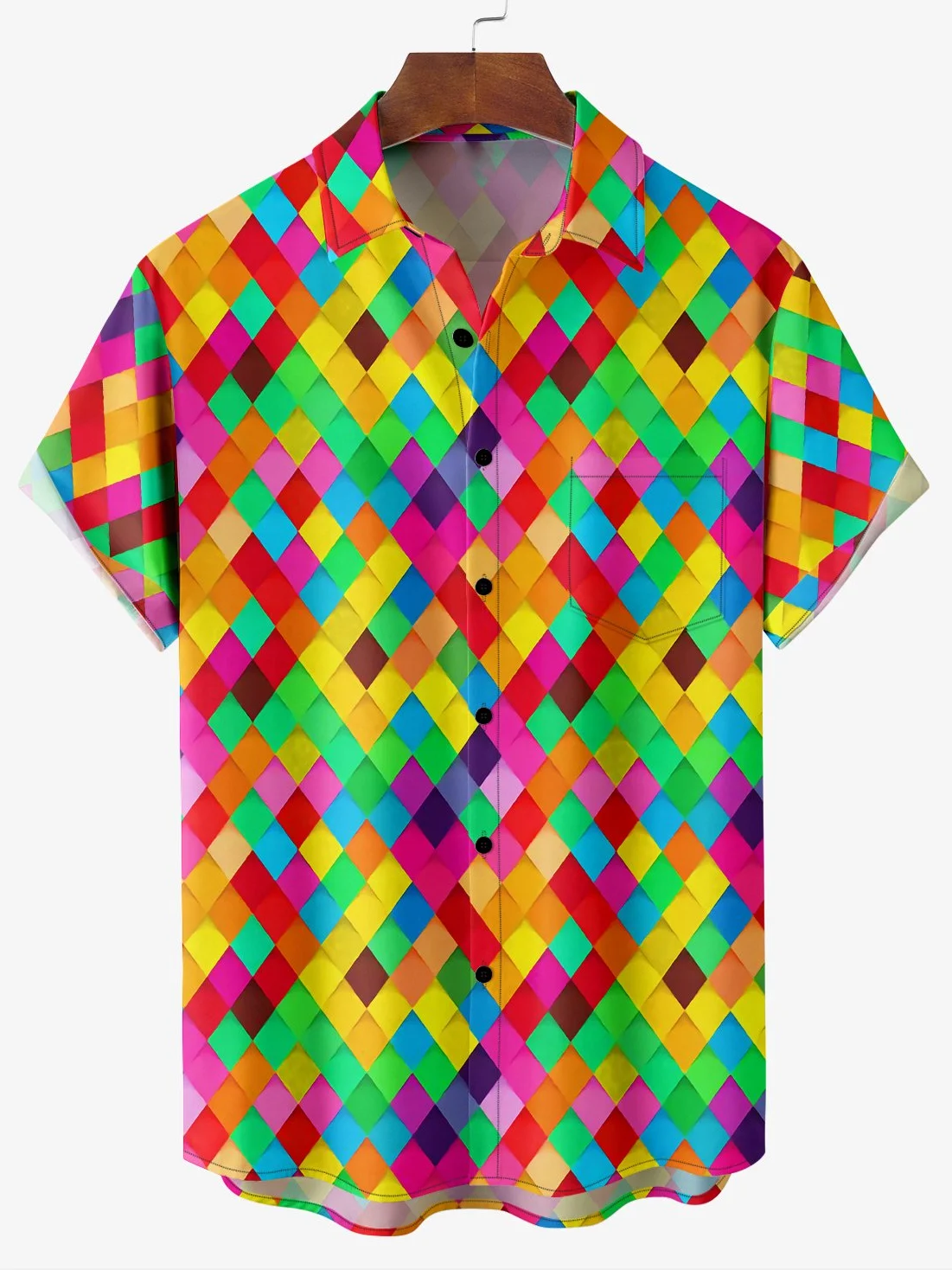 Vintage Shirt For Men Short Sleeved Shirt Plaid Couple Blouse Colorful Printed Shirt Casual Men's Clothing Oversized Streetwear
Vintage Shirt For Men Short Sleeved Shirt Plaid Couple Blouse Colorful Printed Shirt Casual Men's Clothing Oversized Streetwear