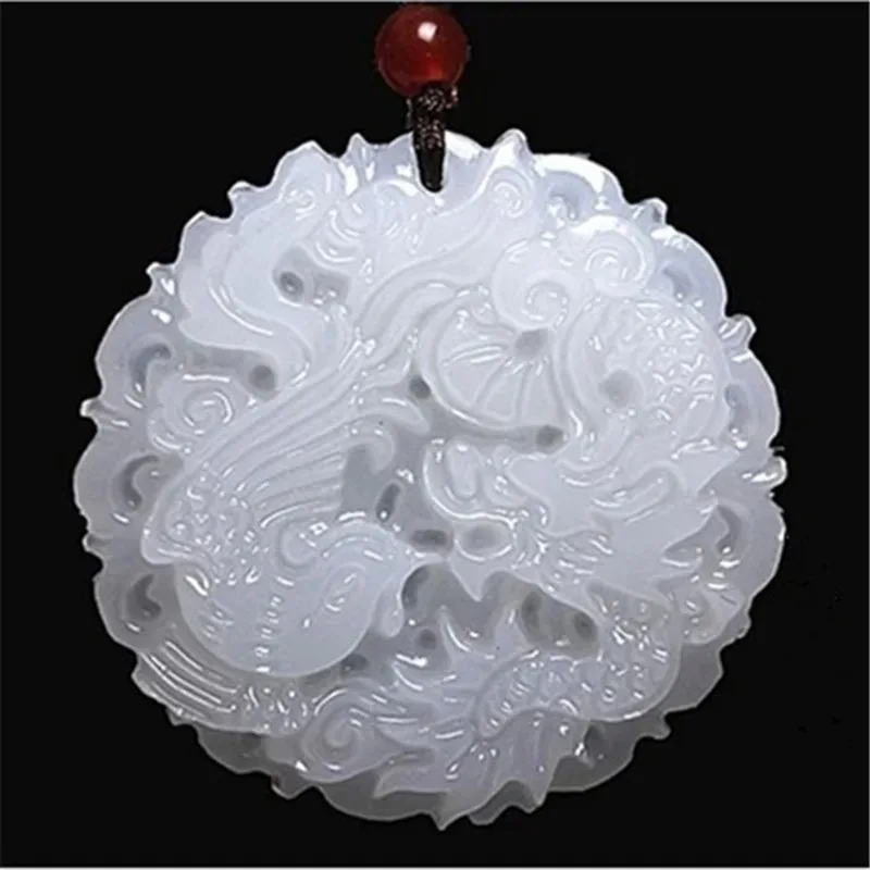 Natural White Jade Hand-carved Dragon and Phoenix Pendant Fashion Boutique Jewelry Couple Dragon and Phoenix Gift Accessories
Natural White Jade Hand-carved Dragon and Phoenix Pendant Fashion Boutique Jewelry Couple Dragon and Phoenix Gift Accessories