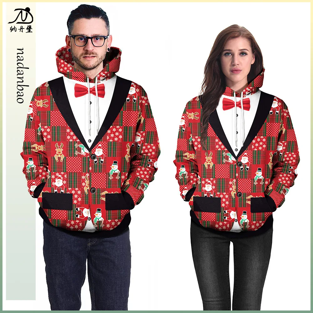 Christmas Clothing New Long sleeved Digital Sweater Pullover Christmas Couple Hooded Sweater
Christmas Clothing New Long sleeved Digital Sweater Pullover Christmas Couple Hooded Sweater