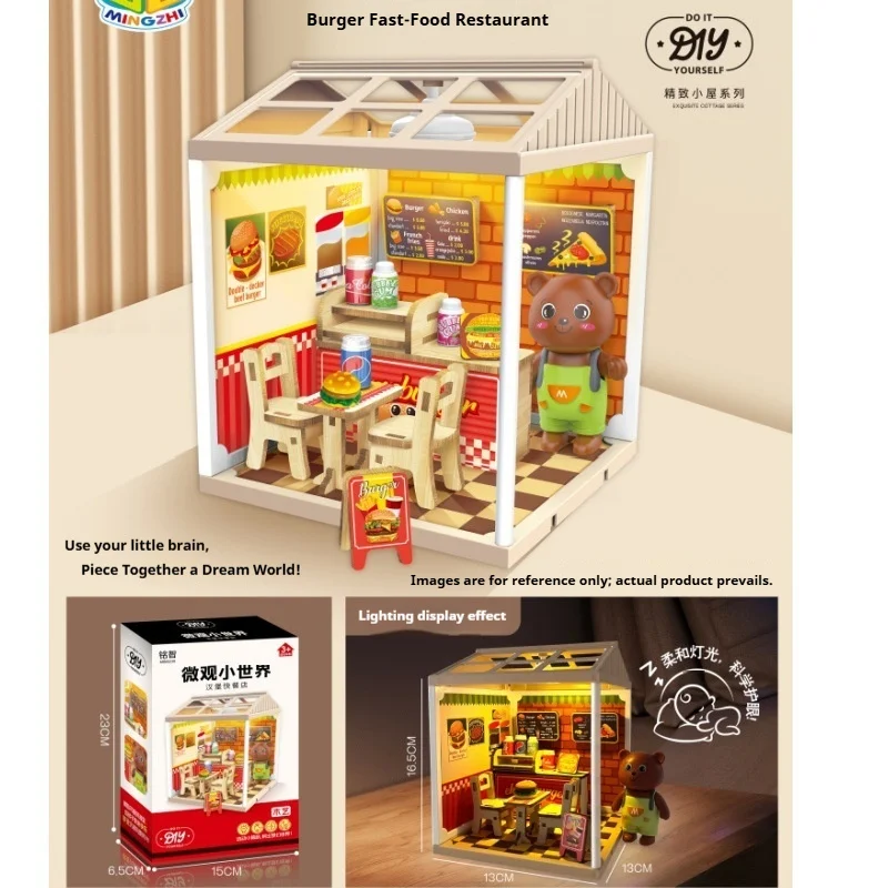 Миниатюрная 3d модель дома своими руками-микроскопическая маленькая мировая игрушка ручной сборки для детского подарка, кукольный домик, сцена
Миниатюрная 3d модель дома своими руками-микроскопическая маленькая мировая игрушка ручной сборки для детского подарка, кукольный домик, сцена
