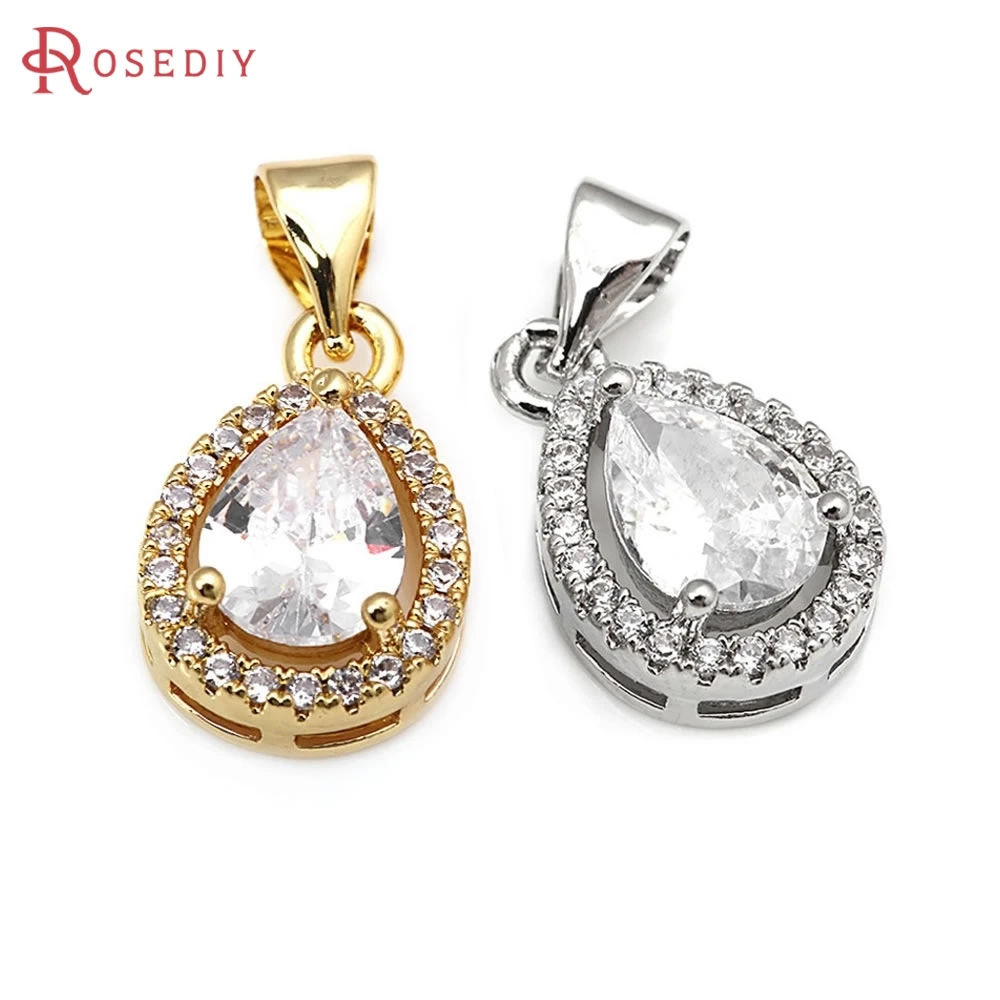 4PCS 18K Gold Color Brass Zircon Drop Shape Charms Pendants High Quality Necklaces Diy Accessories Jewellery Making Materials
4PCS 18K Gold Color Brass Zircon Drop Shape Charms Pendants High Quality Necklaces Diy Accessories Jewellery Making Materials
