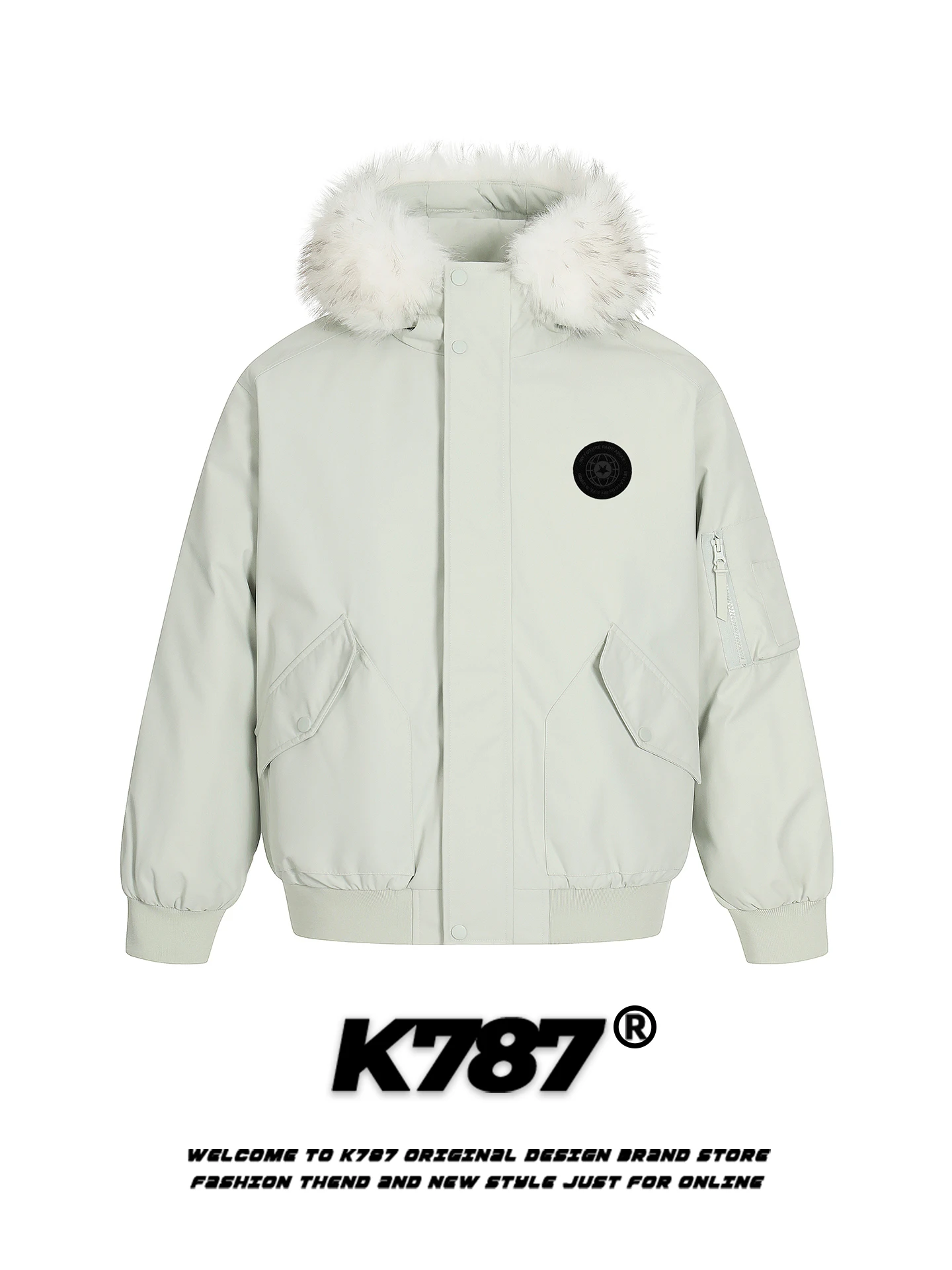K787 American Sle Thiened White Du down Hooded Jaet Men Women Loose Warm Winter Bread Coat Polyester Fiber Quilted
K787 American Sle Thiened White Du down Hooded Jaet Men Women Loose Warm Winter Bread Coat Polyester Fiber Quilted