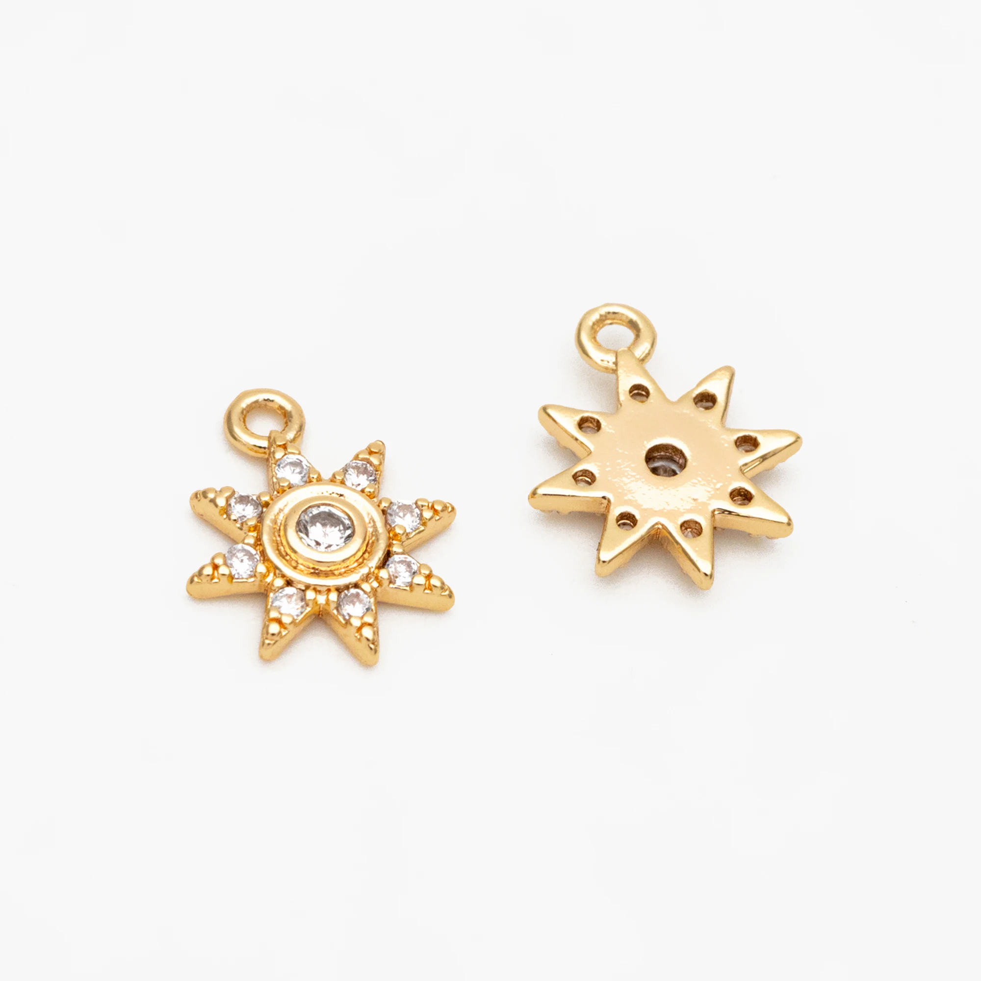 10pcs CZ Pave Gold Sun Charms, Sun Pendants, For Jewelry Making Diy Material Supplies Accessories (GB-4037)
10pcs CZ Pave Gold Sun Charms, Sun Pendants, For Jewelry Making Diy Material Supplies Accessories (GB-4037)