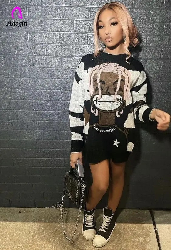 Harajuku Women Sweater Knitted Cartoon Printed Tops 2022 Autumn Winter High Street Activewear Oversize Pullovers Hip Hop Jumper
Harajuku Women Sweater Knitted Cartoon Printed Tops 2022 Autumn Winter High Street Activewear Oversize Pullovers Hip Hop Jumper