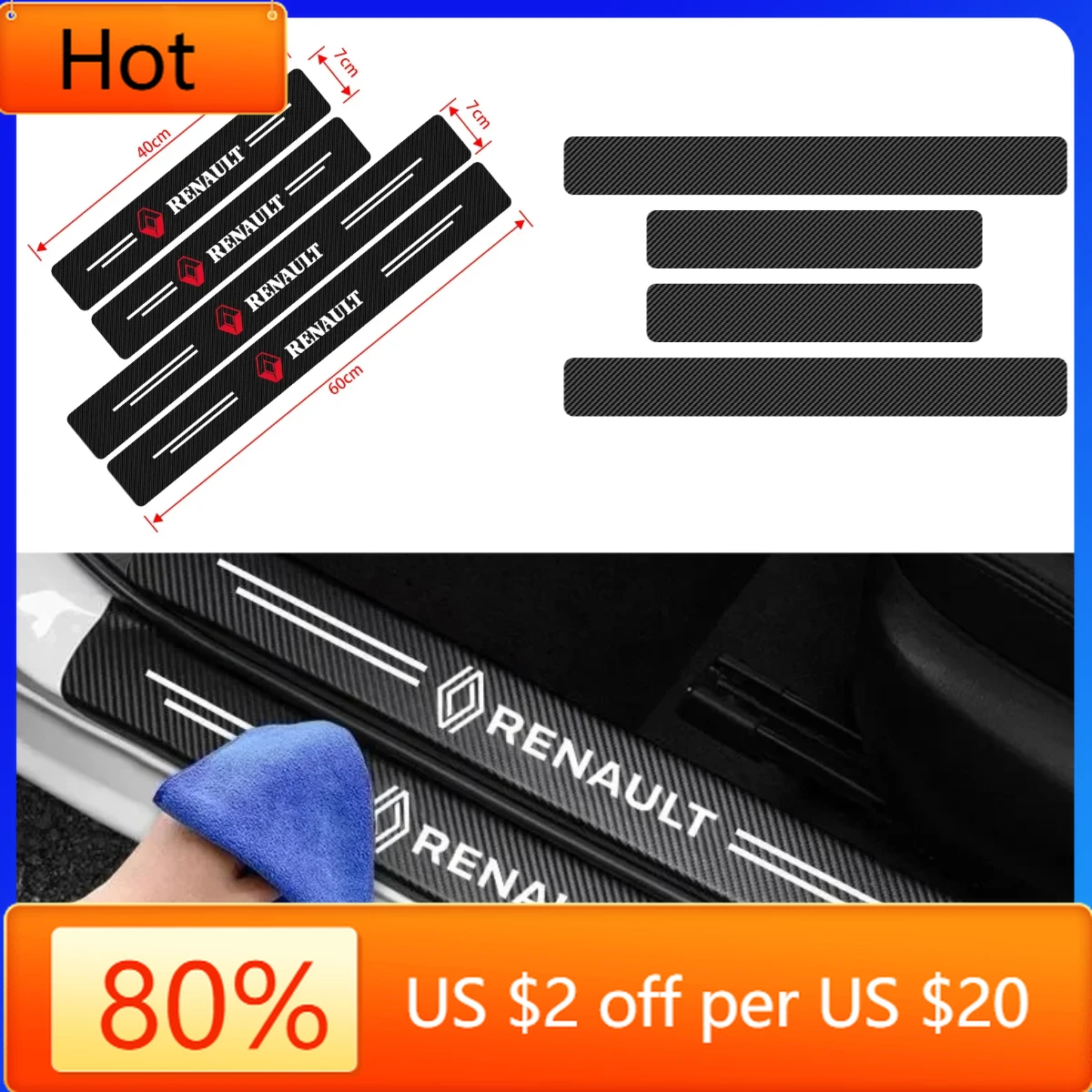 2026 Hot For Renault Interior Stickers For Renault Megane 2 3 4 Twingo Clio Talisman Captur Trafic 4pcs Carbon Fiber Car Sticker
2026 Hot For Renault Interior Stickers For Renault Megane 2 3 4 Twingo Clio Talisman Captur Trafic 4pcs Carbon Fiber Car Sticker