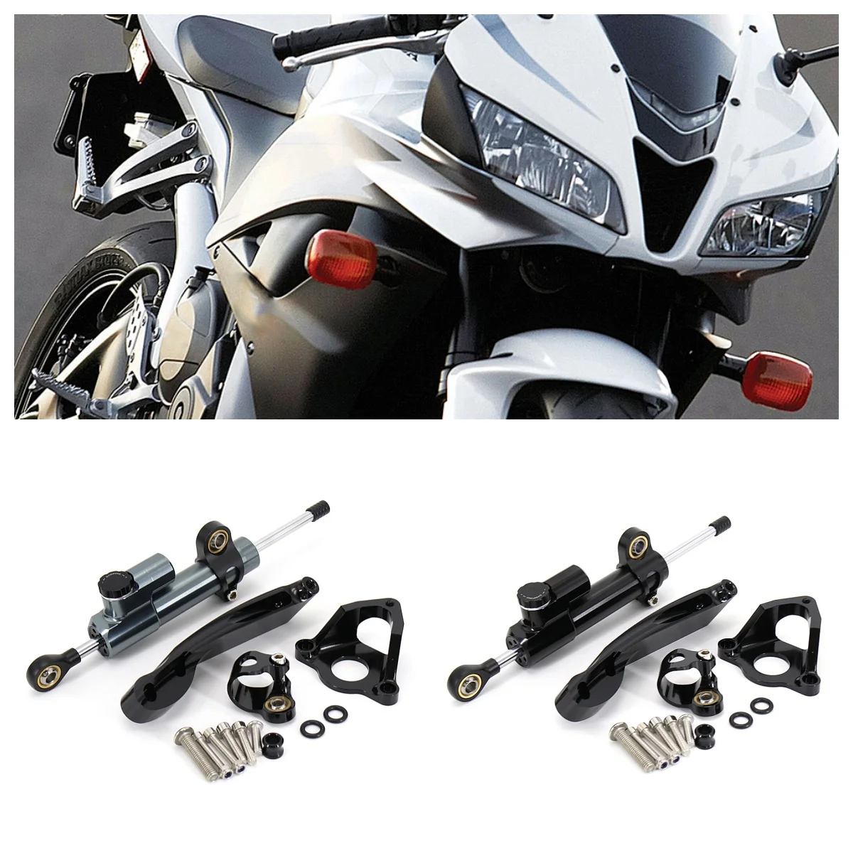 For Honda CBR600RR CBR 600RR CBR 600 RR 2007-2016 Motorcycle Aluminum Steering Stabilizer Adjustable Damper Bracket Mount Kit
For Honda CBR600RR CBR 600RR CBR 600 RR 2007-2016 Motorcycle Aluminum Steering Stabilizer Adjustable Damper Bracket Mount Kit