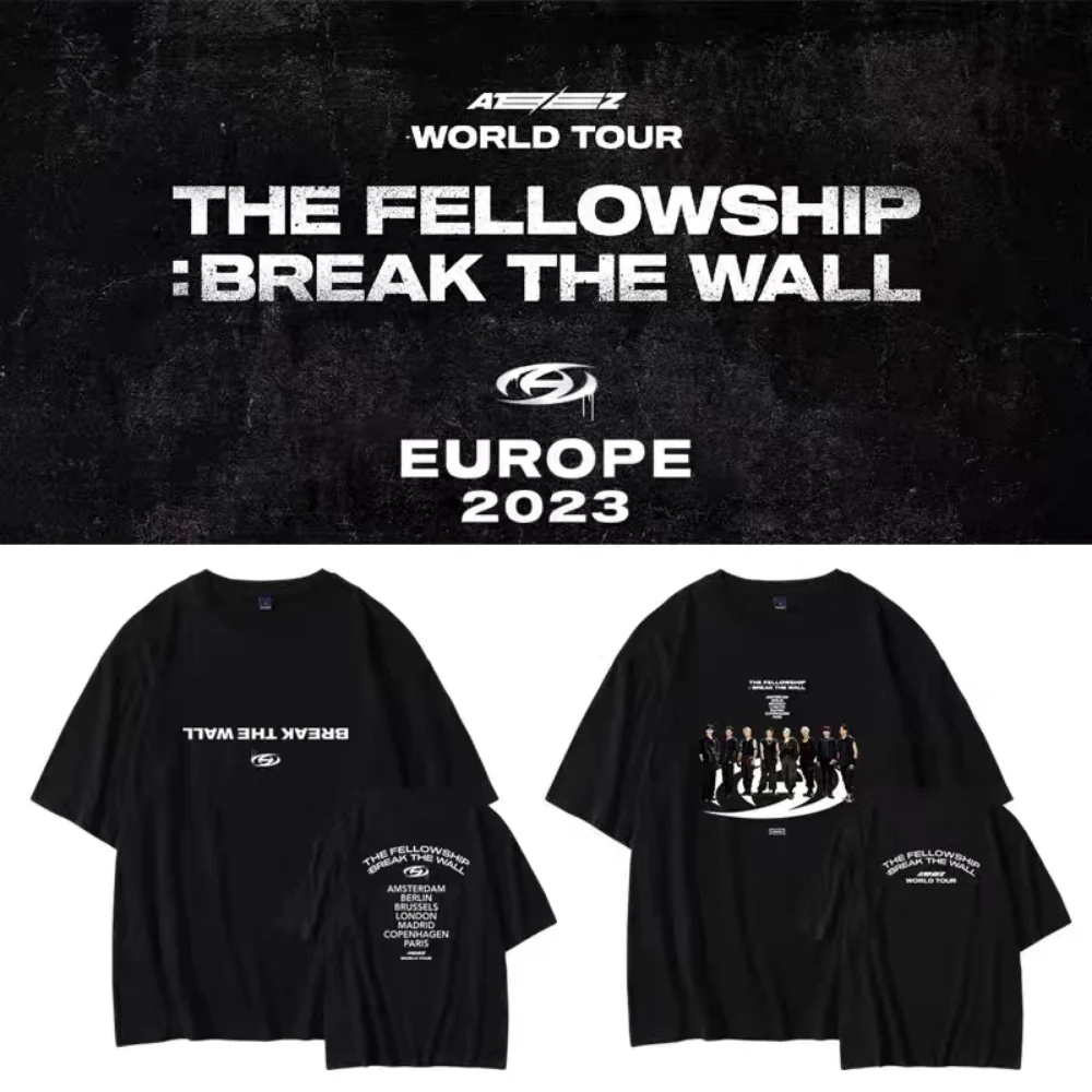 Ateez Oversize T-shirt Korean Fashion Graphic Men Cotton Short Sleeve Tee Women Top Kpop Streetwear Summer Casual Couple Clothes
Ateez Oversize T-shirt Korean Fashion Graphic Men Cotton Short Sleeve Tee Women Top Kpop Streetwear Summer Casual Couple Clothes