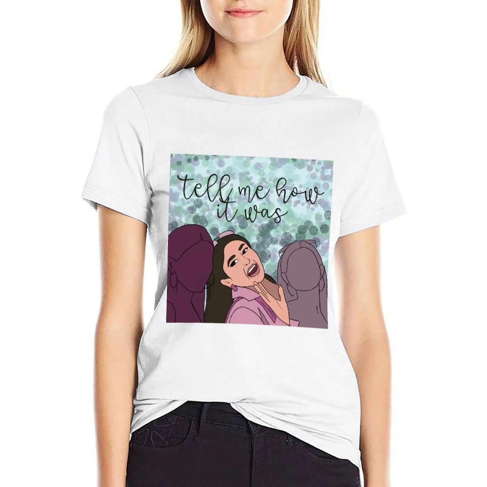 Movie tonight TELL ME HOW IT WAS T-shirt Aesthetic clothing cute tops summer clothes for Women
Movie tonight TELL ME HOW IT WAS T-shirt Aesthetic clothing cute tops summer clothes for Women