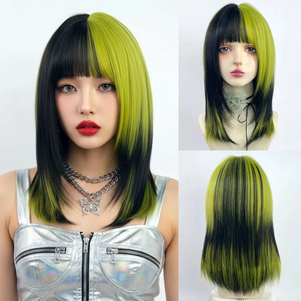 Женский термостойкий короткий прямой зеленый черный парик с омбре с челкой из синтетического волокна для косплея Лолиты, вечеринки на Хэллоуин
Женский термостойкий короткий прямой зеленый черный парик с омбре с челкой из синтетического волокна для косплея Лолиты, вечеринки на Хэллоуин