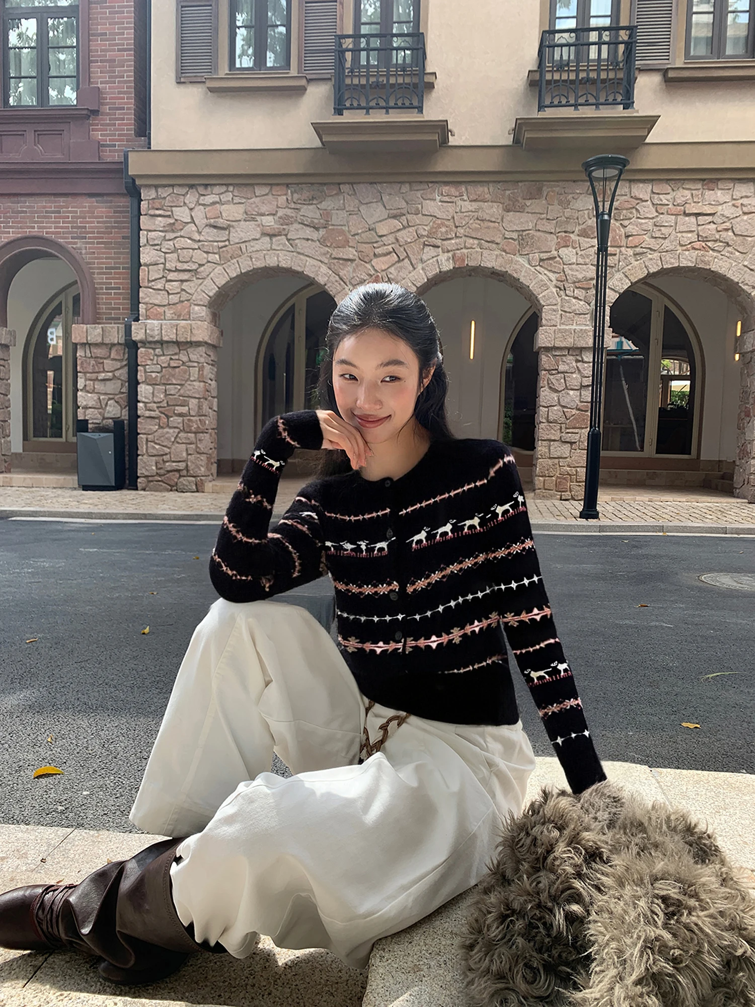 Crsu Fair Isle вязаный свитер ort женский Sle осень-зима модный мягкий трикотаж круглый Ne повседневная верхняя одежда
Crsu Fair Isle вязаный свитер ort женский Sle осень-зима модный мягкий трикотаж круглый Ne повседневная верхняя одежда